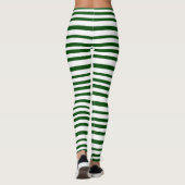 Mode kerst met groene en witte staven leggings (Achterkant)
