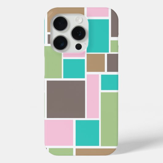 Mode kleur Abstract Rechthoekpatroon Case-Mate iPhone Case (Achterkant)