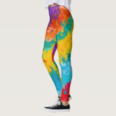 Mode kleurstaal voor regenboogverf leggings (Links)