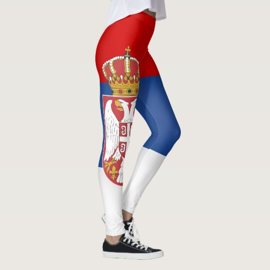Mode Koel Servië-vlag Leggings (Rechts)