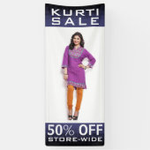 Mode Koerti - Aangepaste Indiase vrouwen Spandoek (Verticaal)