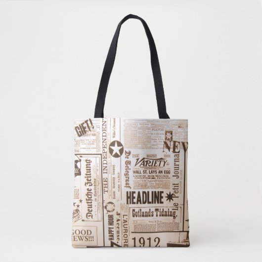 Mode krantenafdrukken draagtas (Voorkant)