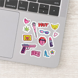 Mode label sticker set