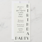 Mode Lady, Haute Couture Verjaardagsfeest Kaart (Achterkant)