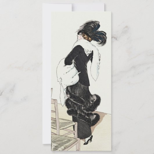 Mode Lady, Haute Couture Verjaardagsfeest Kaart (Voorkant)