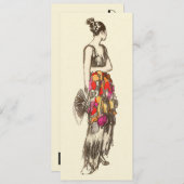  Mode Lady, Spring Dress Verjaardagsfeest Kaart (Voorkant / Achterkant)