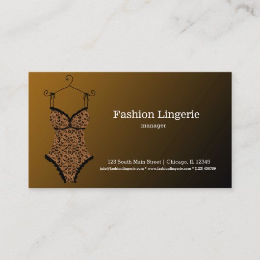 Mode Lingerie Visitekaartje (Voorkant)