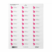 Mode lippen chique adreslabel etiket (Full Sheet)