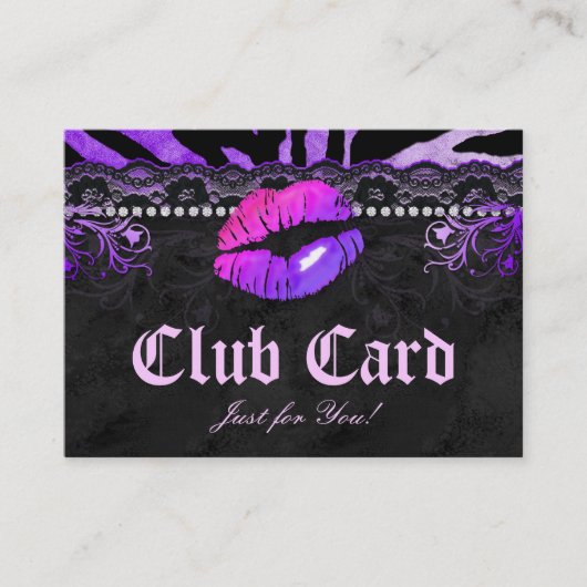 Mode Loyalty VIP Lace Glossy Lips Zebra Pattern (Voorkant)