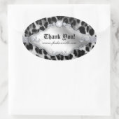 Mode Luipaard Sticker Sieraden Wit Zwart (Tas)