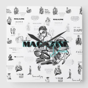 Mode magazine vrouwen vierkante klok
