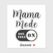 Mode Maman activé, Autocollant de l'année d'estima (Feuille)