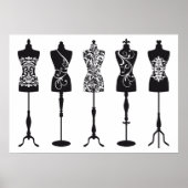 mode mannequins silhouettes poster (Voorkant)