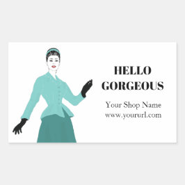 Mode Marketing Labels, online winkelverpakking Rechthoekige Sticker