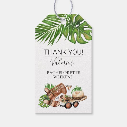 Mode Meisje Bachelorette Party Weekend Dank u Cadeaulabel (Voorkant)