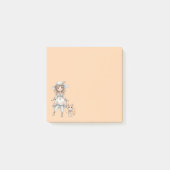 Mode meisje dat wandelt met haar kat post-it® notes (Voorkant)
