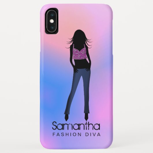 Mode Meisje Diva Blue Jeans Case-Mate iPhone Case (Achterkant)