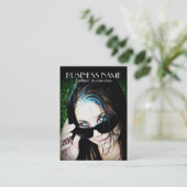 Mode meisje in zonnebril visitekaartje (Staand voorkant)