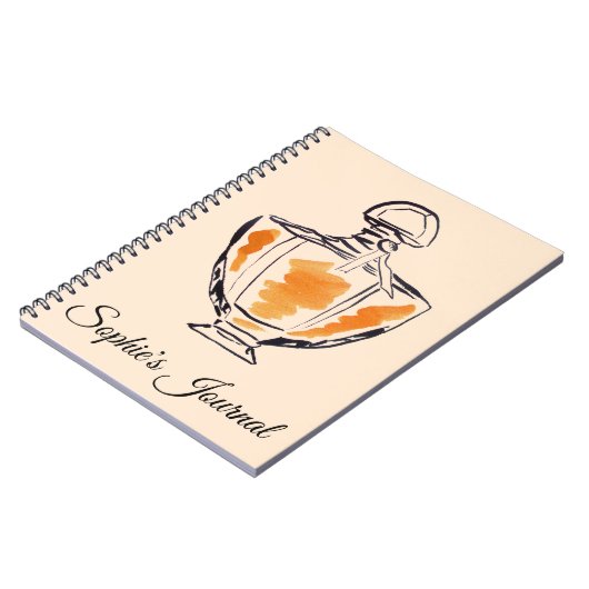 Mode meisje met parfumeflesje notitieboek (Linkerzijde)