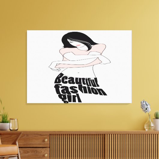 Mode meisjes canvas afdruk (Insitu (Woonkamer))