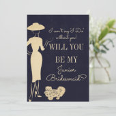  Mode mijn Jr. Junior Bridesmaid Kaart (Staand voorkant)