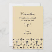  Mode mijn Jr. Junior Bridesmaid Kaart (Achterkant)