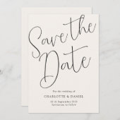 Mode, minimum, typographie - Save the Date Carte (Devant / Derrière)