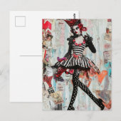 Mode Mixed Media Collage Briefkaart (Voorkant / Achterkant)