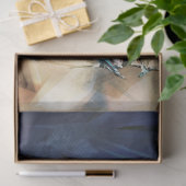 Mode Model Face in blauw Tissuepapier (Geschenk)