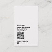 Mode Model Foto Zwart QR-code Visitekaartje (Achterkant)
