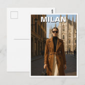 Mode Model in Milaan Italië Briefkaart (Voorkant / Achterkant)