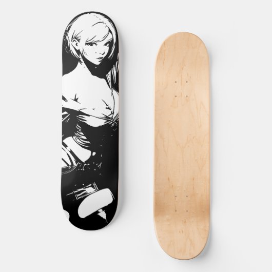 Mode Model Meisje Skateboard Deck (Voorkant)