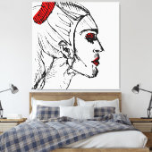 Mode Model Schets Canvas Afdruk (Insitu (Slaapkamer))