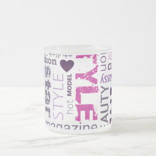 Mode Model Stijl Frosted Glass Coffee Mok Cup