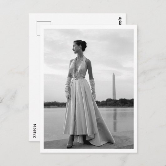 Mode Model Washington DC 1940s Stijl Briefkaart (Voorkant / Achterkant)
