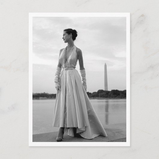 Mode Model Washington DC 1940s Stijl Briefkaart (Voorkant)