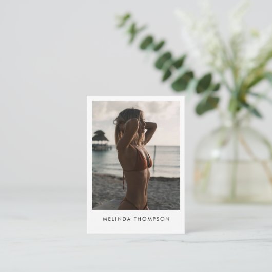 Mode Modeling Comp Kaart 5 Foto QR-code Visitekaartje (Staand voorkant)