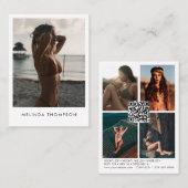 Mode Modeling Comp Kaart 5 Foto QR-code Visitekaartje (Voorkant / Achterkant)
