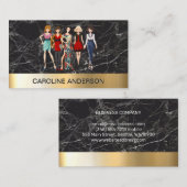 Mode modellen in de kast | ontwerper visitekaartje (Voorkant / Achterkant)