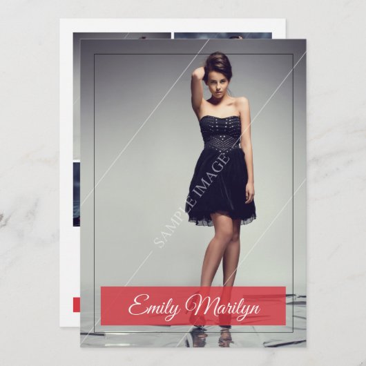 Mode modellering composietkaart kaart (Voorkant / Achterkant)