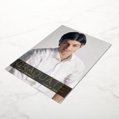 Mode moderne 1 Photo Foil Grad Faire-part Card (Rotation)