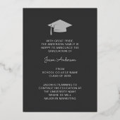 Mode moderne 1 Photo Foil Grad Faire-part Card (Verso)