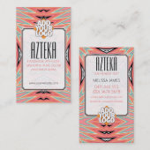 Mode moderne Pastels Aztec Motif Carte de visite (Devant / Derrière)