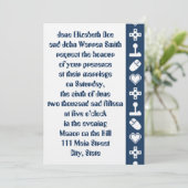 Mode multijoueur dans la marine Faire-part de mari (Debout devant)