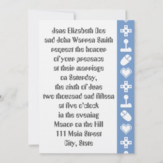 Mode multijoueur dans le Faire-part de mariage Pér (Devant)