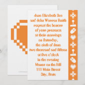 Mode multijoueur dans une invitation de mariage or (Devant / Derrière)