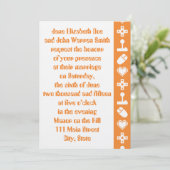 Mode multijoueur dans une invitation de mariage or (Debout devant)