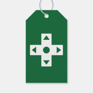 Mode multijoueur en étiquette de cadeau vert