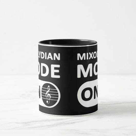 Mode Musique Mixolydian Activé - Mug (Centre)