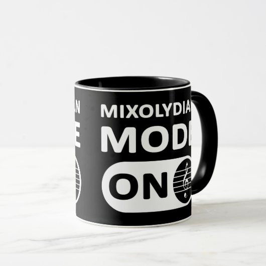 Mode Musique Mixolydian Activé - Mug (Devant droit)